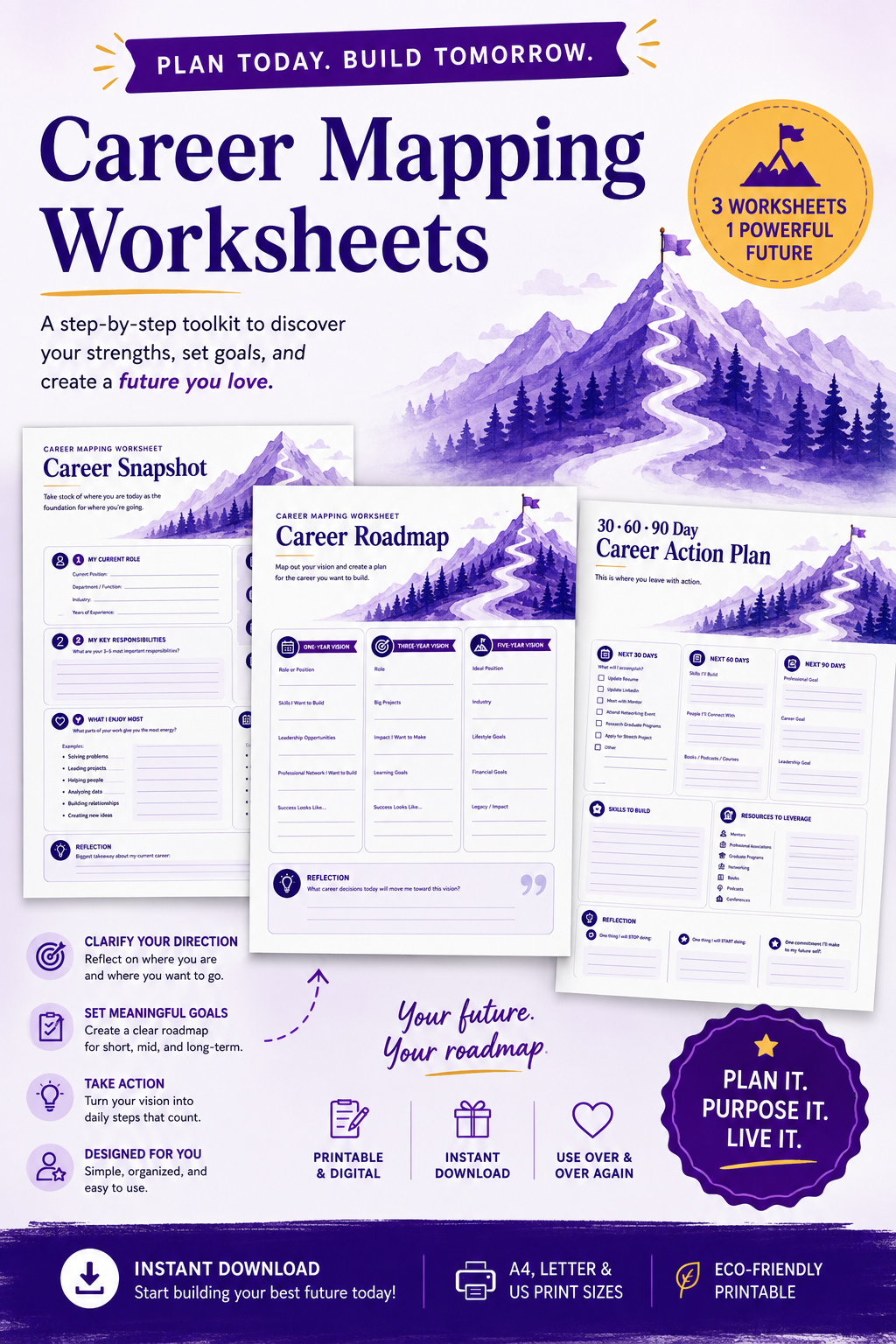 Career Strategy & Positioning Bundle | Career Mapping, Career Story & Value Proposition Toolkit