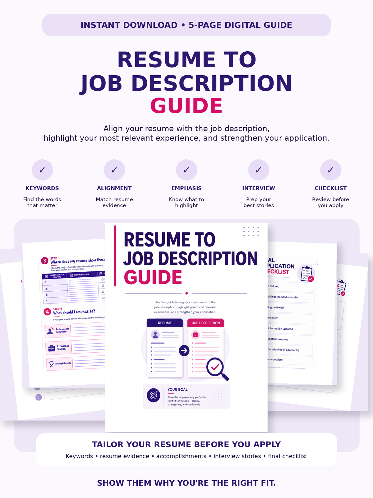 Resume to Job Description Guide | Resume Tailoring & Application Tool