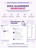 Role Alignment Worksheet | Job Search & Career Planning Tool